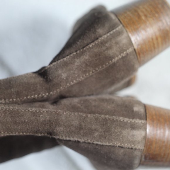 Hobbs Fashion Shoes Size 8 Western-Style Brown Suede Ankle Boots - Picture 6 of 6